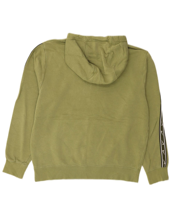 Nike Mens Graphic Hoodie Jumper Medium Green Cotton