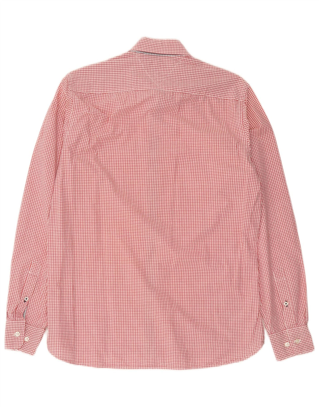 Tommy Hilfiger Mens Custom Fit Shirt Small Red Gingham Cotton