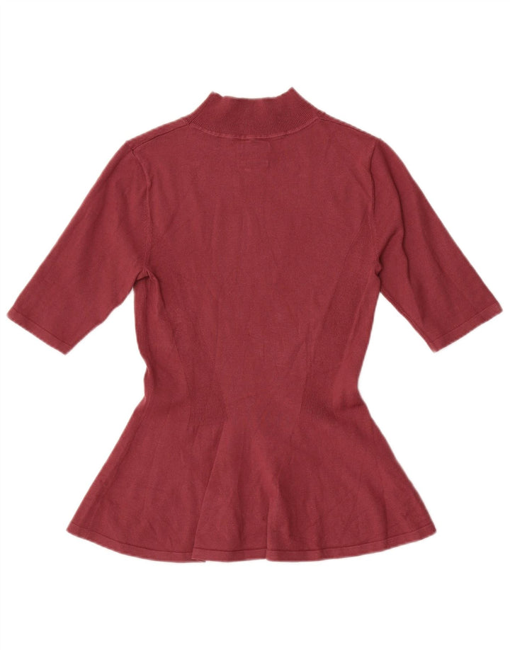 Massimo Dutti Womens Blouse Top UK 8 Small Red