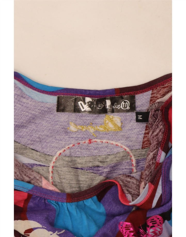 Desigual Womens Graphic Cami Top UK 12 Farfalla media multicolore