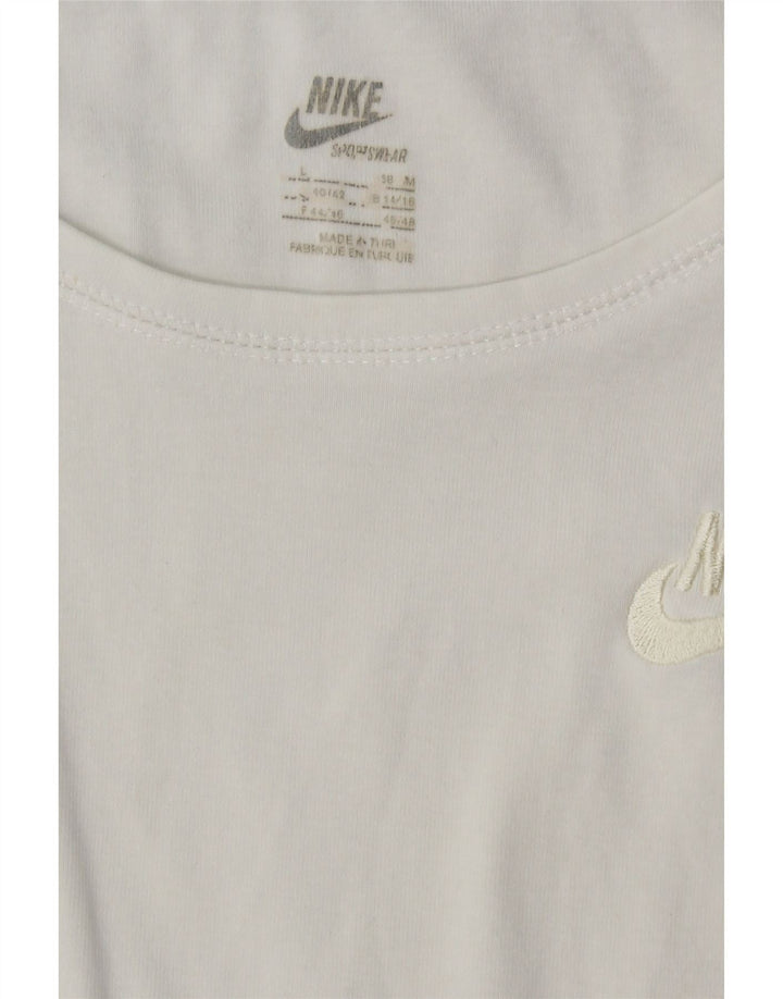 NIKE Womens Vest Top UK 14/16 Large White Vintage Nike and Second-Hand Nike from Messina Hembry 