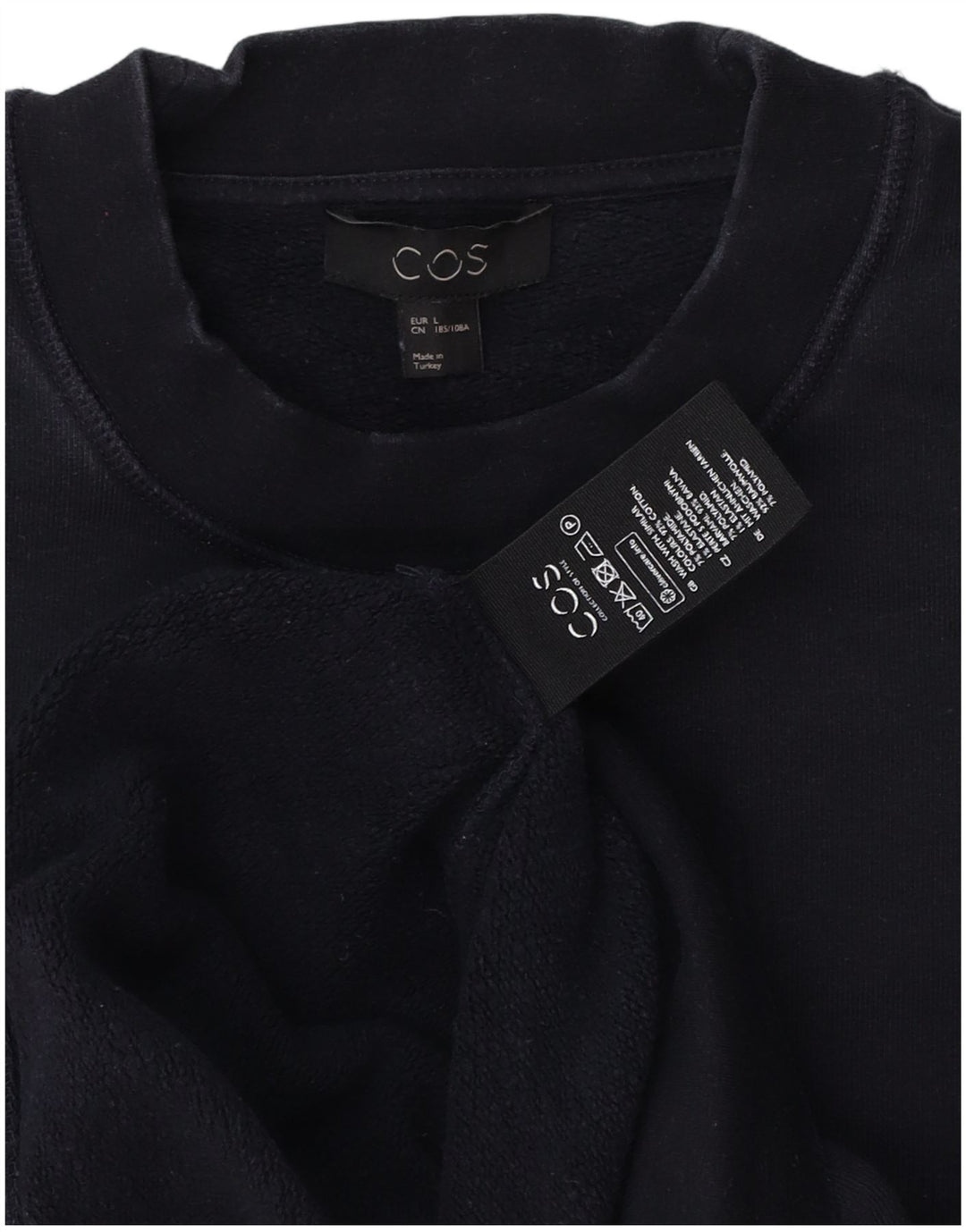 COS Felpa da uomo Maglione grande in cotone blu navy