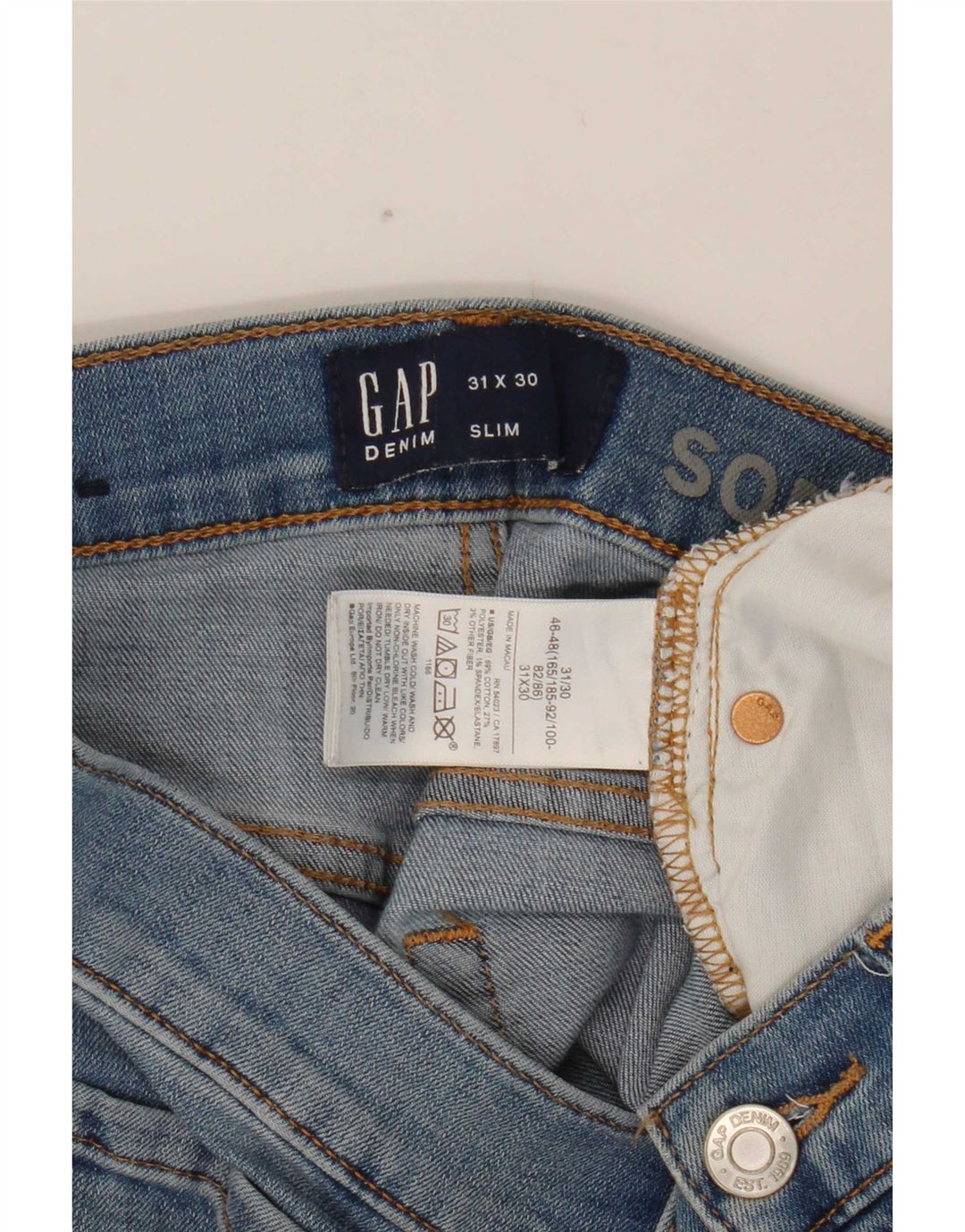 Gap Womens Slim Jeans W31 L29 Blue Cotton