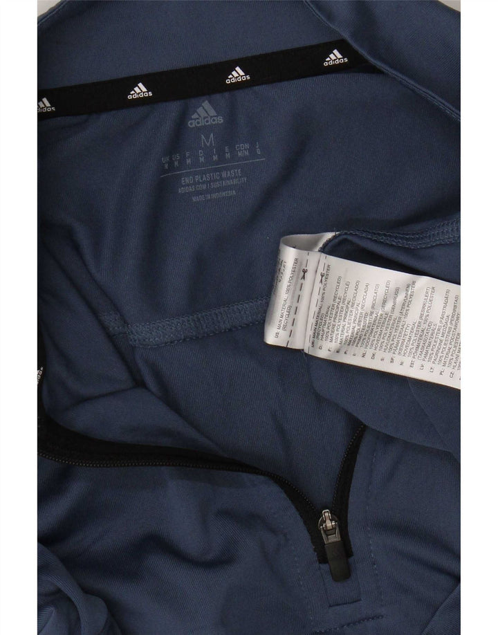 Adidas Mens Aeroready Zip Neck Pullover Tracksuit Top Medium Navy Blue