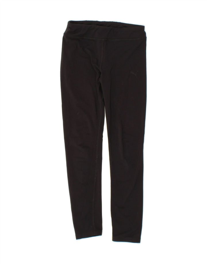 PUMA Girls Leggings 9-10 Years Medium Black Polyester Vintage Puma and Second-Hand Puma from Messina Hembry 