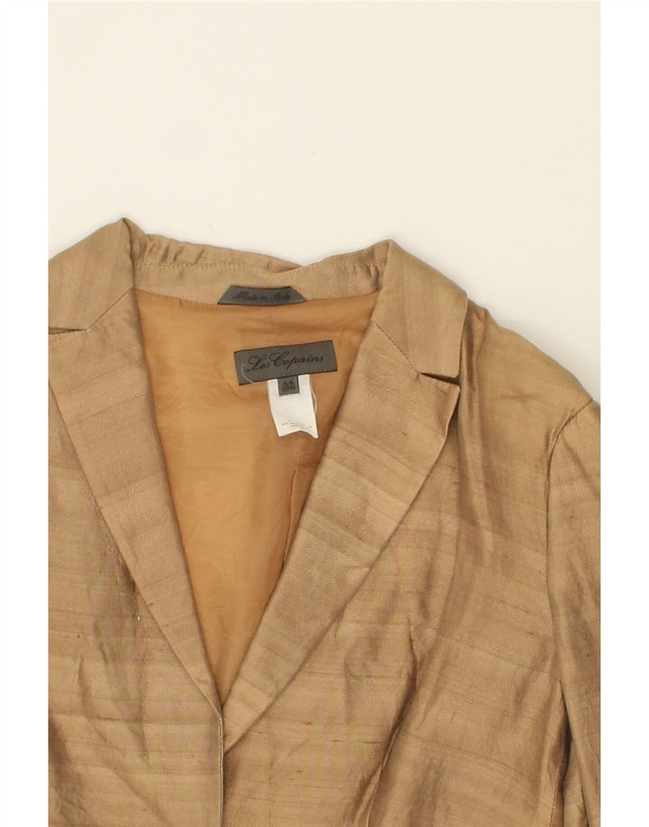 LES COPAINS Womens Blazer Jacket IT 44 Medium Brown Vintage Les Copains and Second-Hand Les Copains from Messina Hembry 