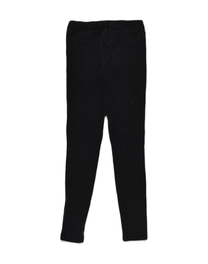 MOSSIMO Womens Graphic Skinny Jeans W26 L31 Black Cotton | Vintage Mossimo | Thrift | Second-Hand Mossimo | Used Clothing | Messina Hembry 