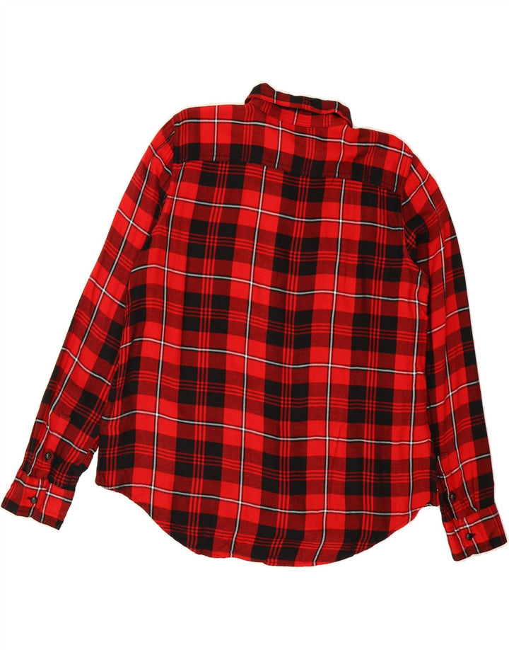 CHAPS Womens Flannel Shirt UK 16 Large Red Check Viscose Vintage Chaps and Second-Hand Chaps from Messina Hembry 