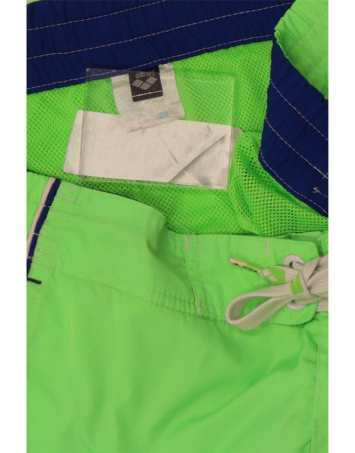 Arena Mens Swimming Shorts Medium Green Polyester