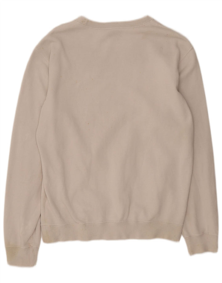 CHAMPION Mens Graphic Sweatshirt Jumper Medium White