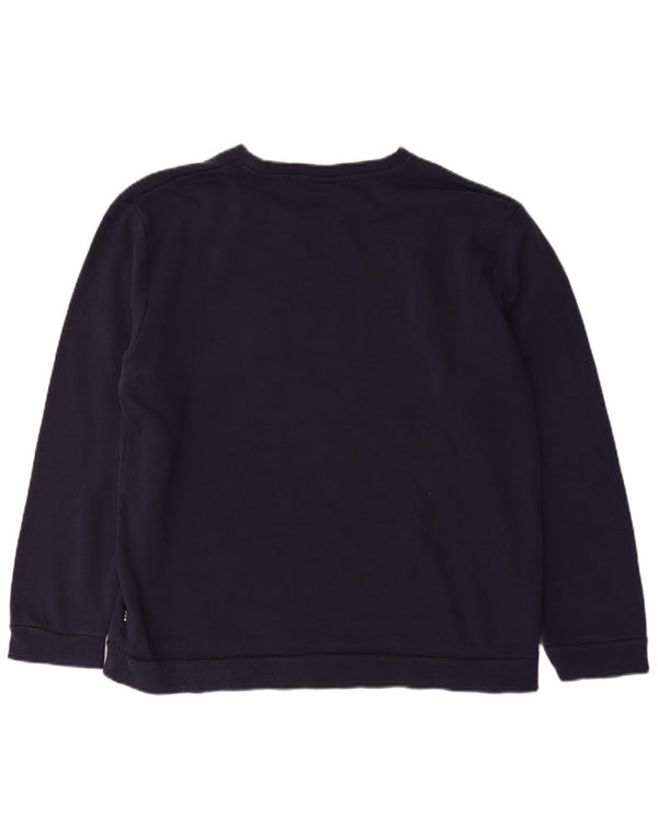 Fila Womens Graphic Sweatshirt Jumper UK 18 XL Navy Blue Cotton