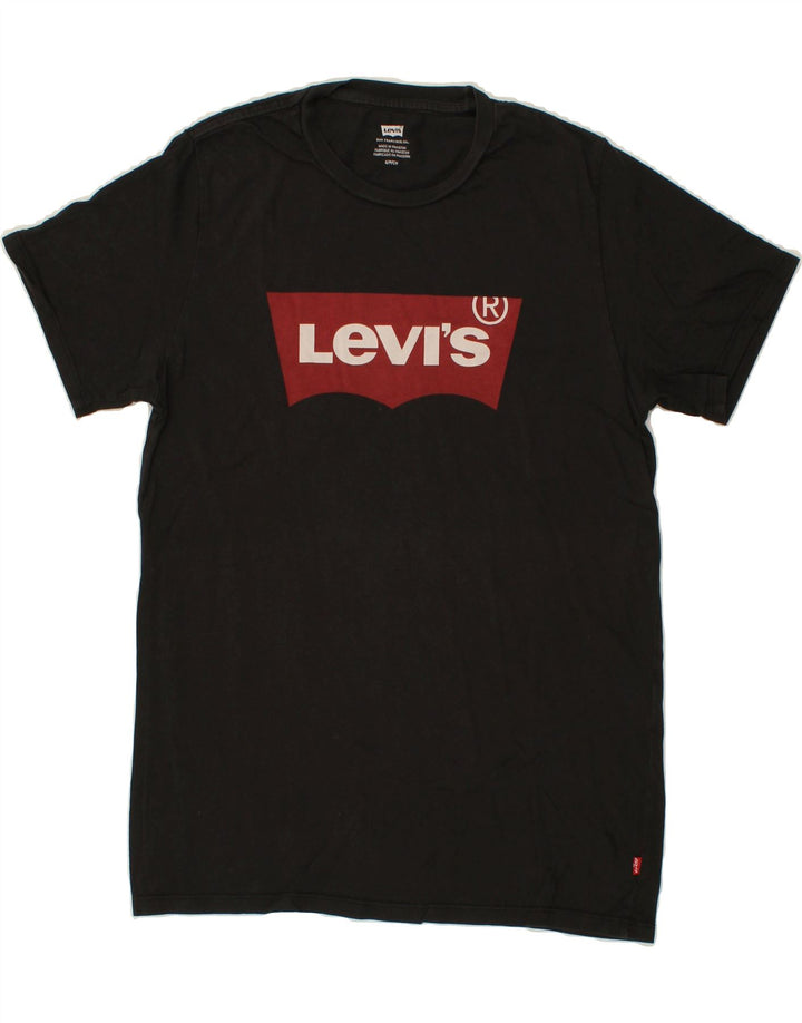LEVI'S Mens Graphic T-Shirt Top Small Black Cotton Vintage Levi's and Second-Hand Levi's from Messina Hembry 