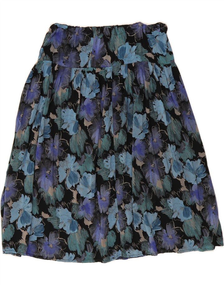 VINTAGE Womens Pleated Skirt W30 Medium Multicoloured Floral Vintage Vintage and Second-Hand Vintage from Messina Hembry 