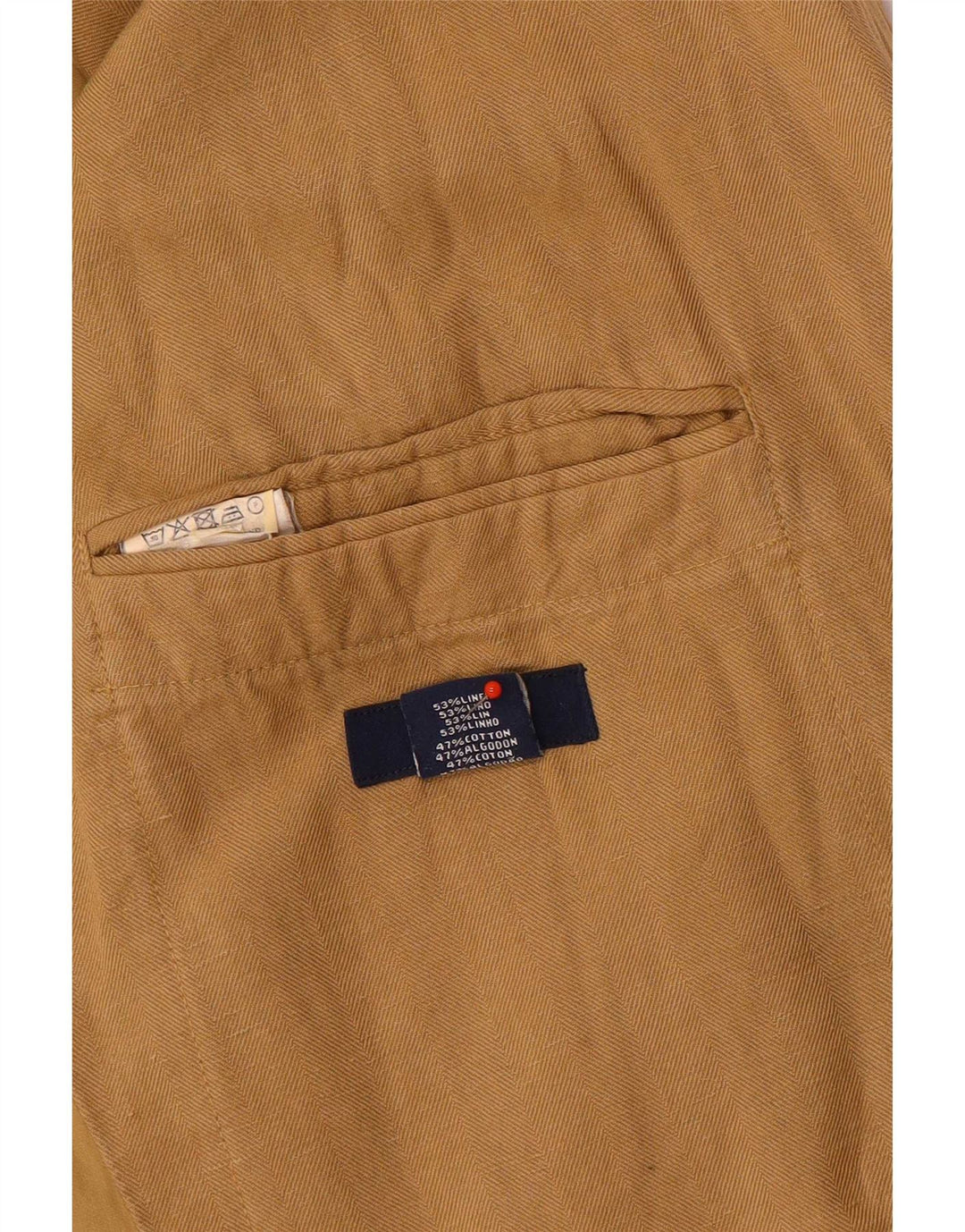 Gant Mens 2 Button Blazer Jacket IT 50 Large Brown Linen