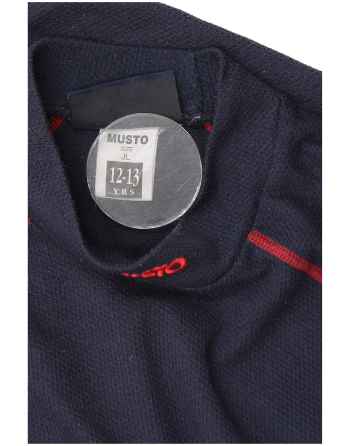 Musto Boys Top Long Sleeve 12-13 Years Large Navy Blue