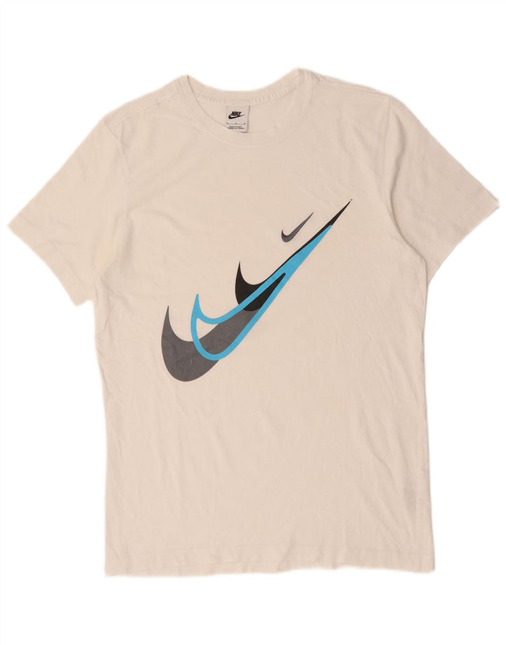 Nike Mens Graphic T-Shirt Top Medium White Cotton