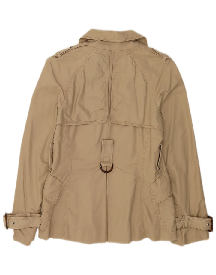 Zara Womens Pea Coat UK 10 Small Beige