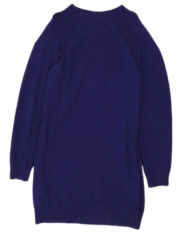 Abito maglione a maniche lunghe da donna Reiss UK 12 Viscosa viola medio