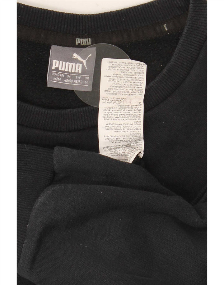 Puma Mens Graphic Sweatshirt Jumper Medium Black Cotton