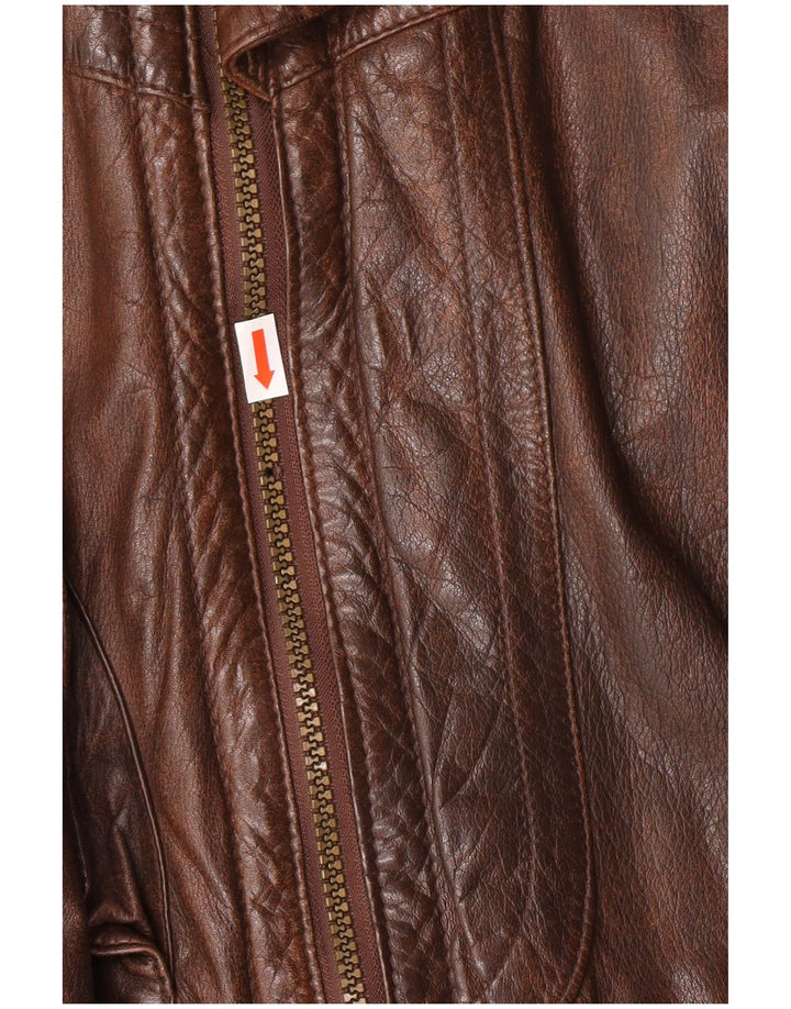 Giacca in pelle da uomo Scooter IT 52 XL Pelle marrone