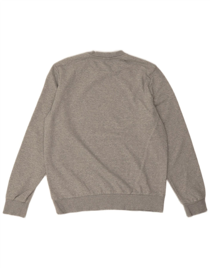 Diesel Mens Graphic Sweatshirt Jumper Large Grey Flecked Cotton