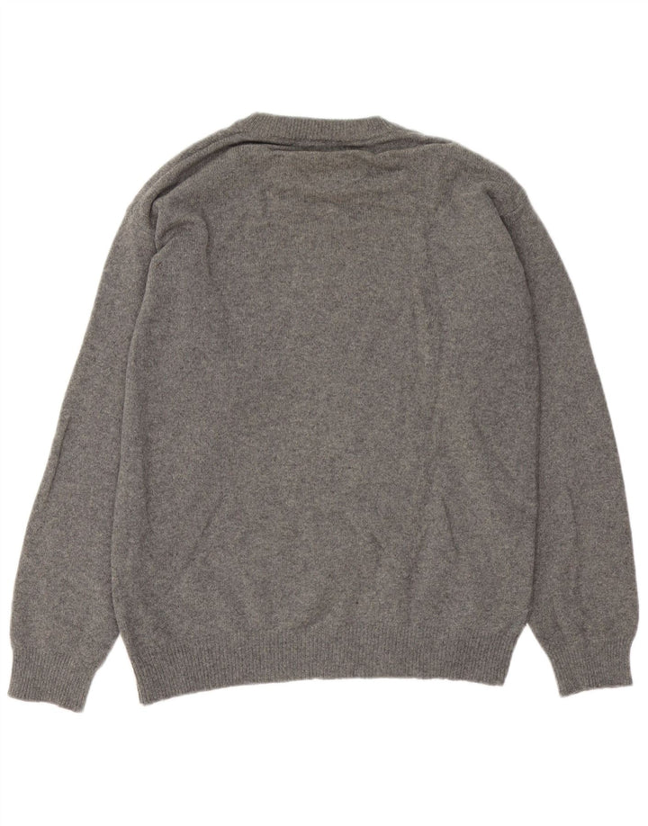 Marlboro Classics Mens Crew Neck Jumper Sweater Large Grey Wool