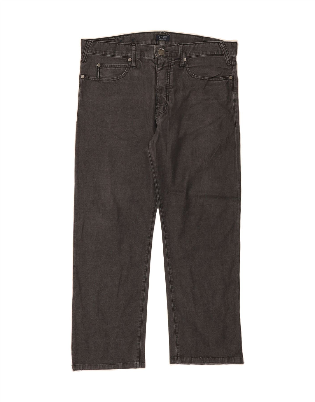 ARMANI Womens Straight Jeans W34 L27 Grey Cotton Vintage Armani and Second-Hand Armani from Messina Hembry 