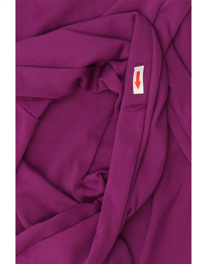 Nike Womens Dri Fit Zip Neck Pullover Tracksuit Top UK 10 Small Purple