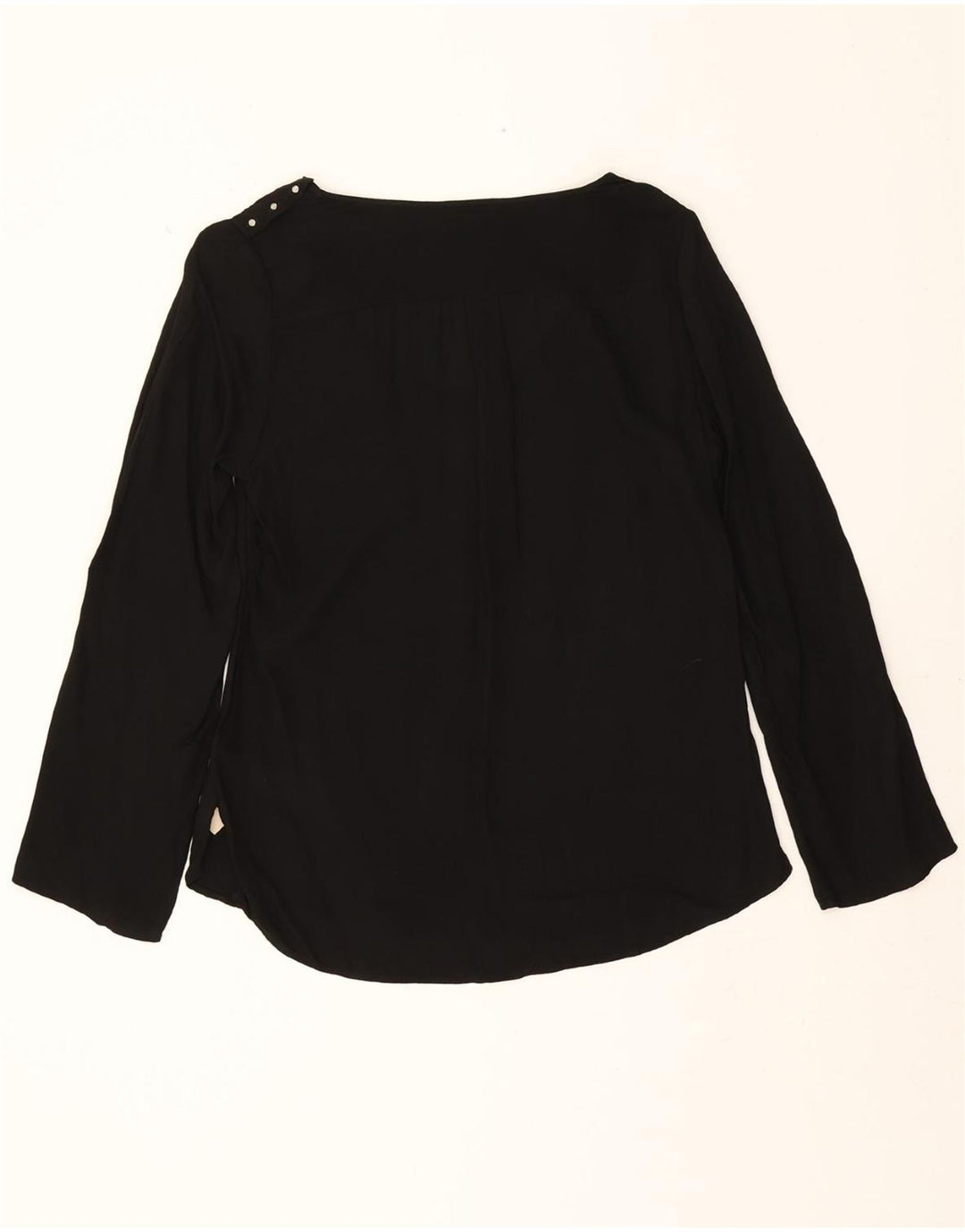 MASSIMO DUTTI Womens Top Long Sleeve EU 38 Small Black Viscose Vintage Massimo Dutti and Second-Hand Massimo Dutti from Messina Hembry 