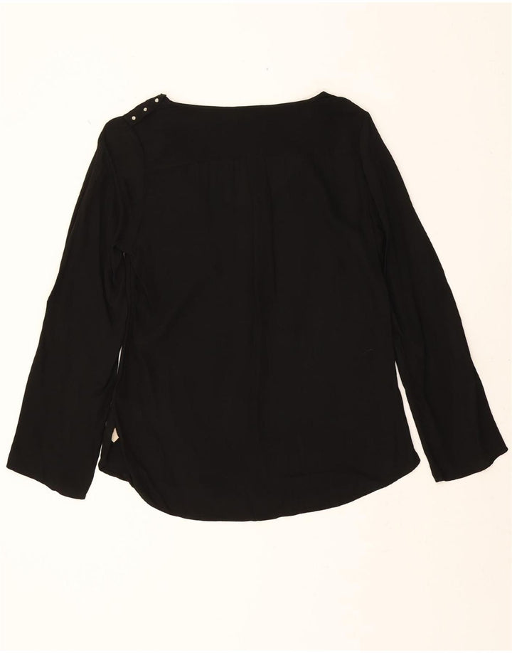 MASSIMO DUTTI Womens Top Long Sleeve EU 38 Small Black Viscose Vintage Massimo Dutti and Second-Hand Massimo Dutti from Messina Hembry 