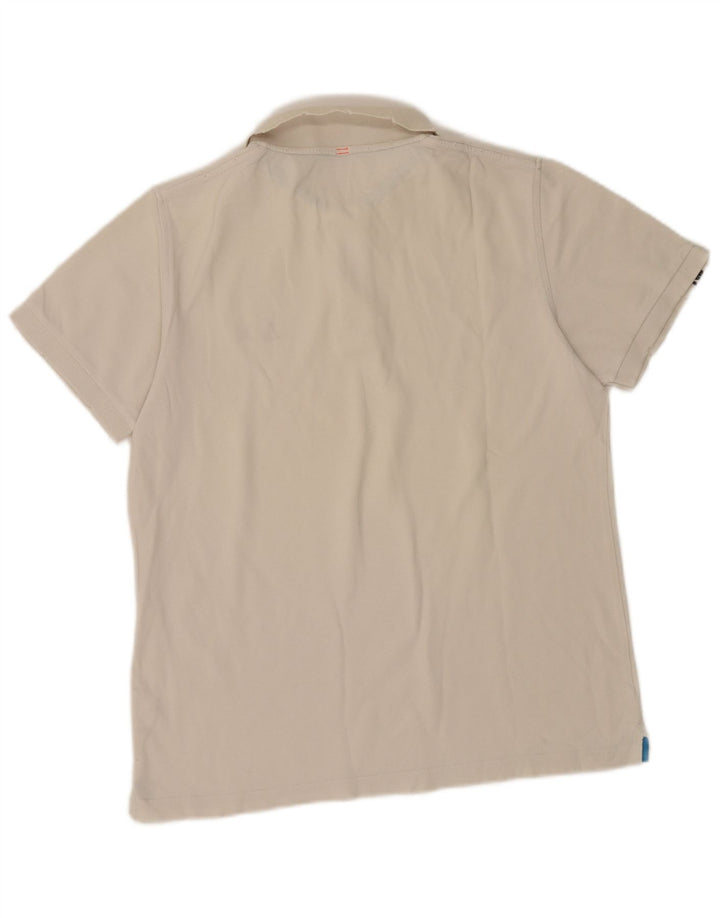 Sun68 Herren-Poloshirt, groß, weiße Baumwolle
