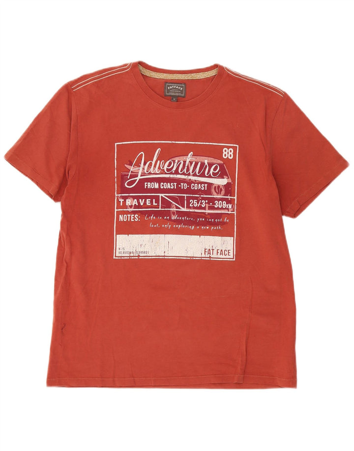 Fat Face Mens Graphic T-Shirt Top Medium Red Cotton