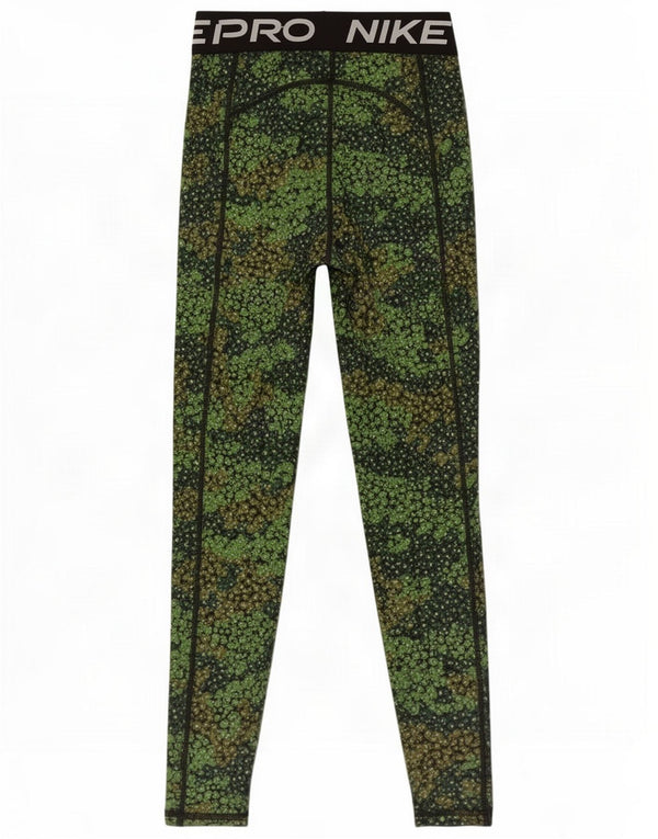 Leggings grafici Nike Dri Fit da donna UK 6 XS verde mimetico
