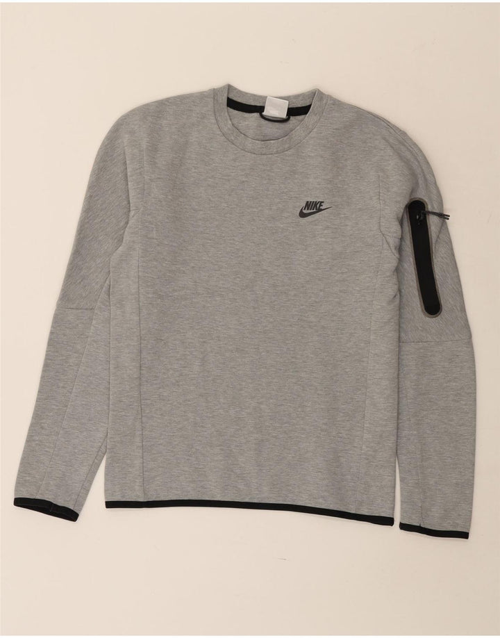 Nike Mens Sweatshirt Jumper XS Grey Flecked Cotton