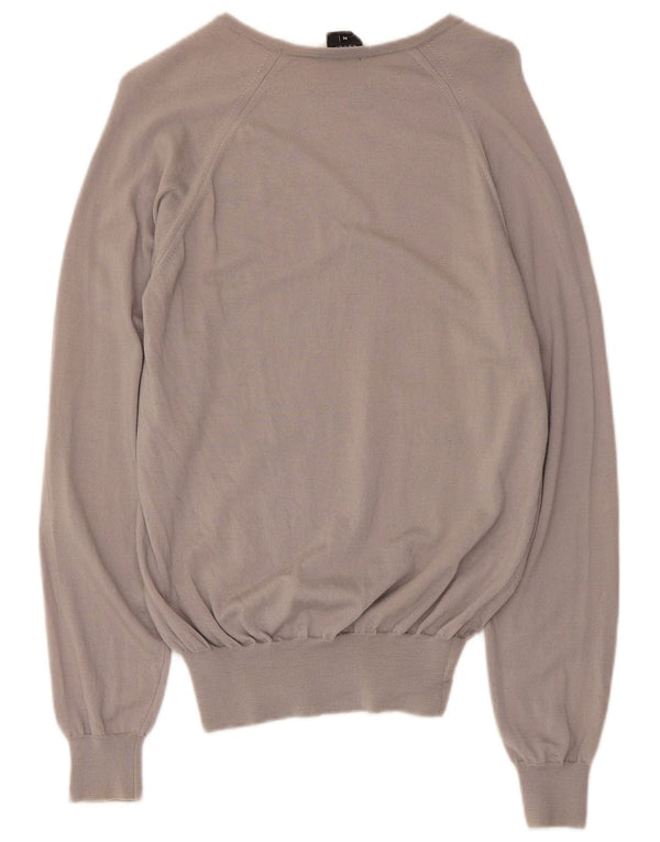 Gucci Pull col bateau pour femme UK 12 Laine gris moyen