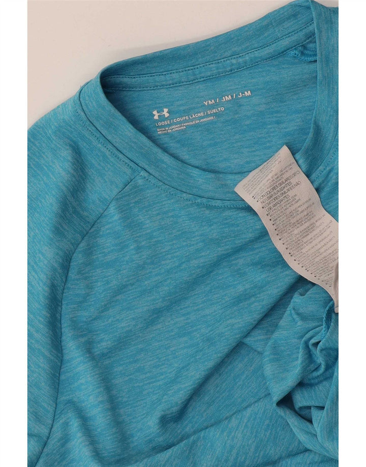 Under Armour T-Shirt-Oberteil für Jungen, 9–10 Jahre, mittelblau geflecktes Polyester