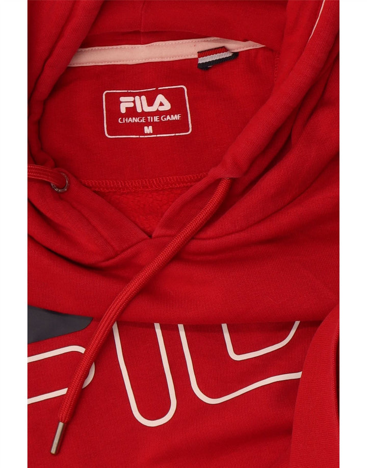 Fila Mens Graphic Hoodie Jumper Medium Red
