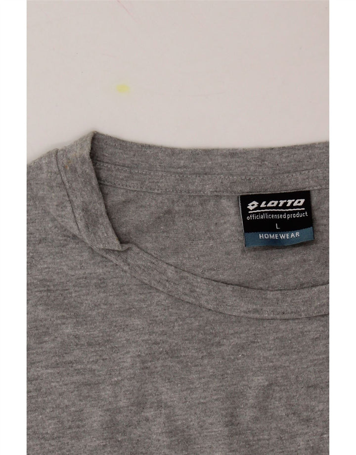 LOTTO Mens T-Shirt Top Large Grey Cotton Vintage Lotto and Second-Hand Lotto from Messina Hembry 