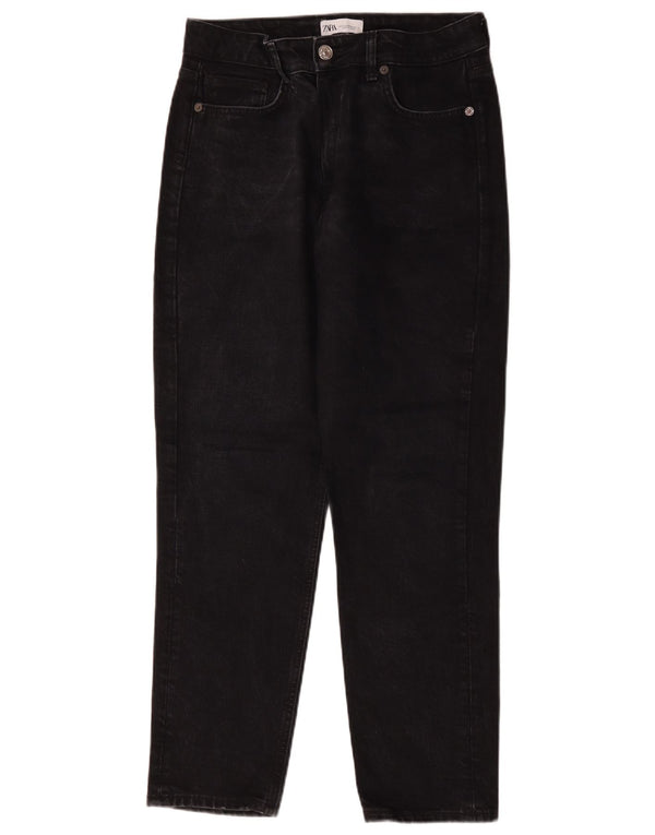 Zara magas derekú női kúpos farmernadrág EU 42 nagy W32 L28 fekete