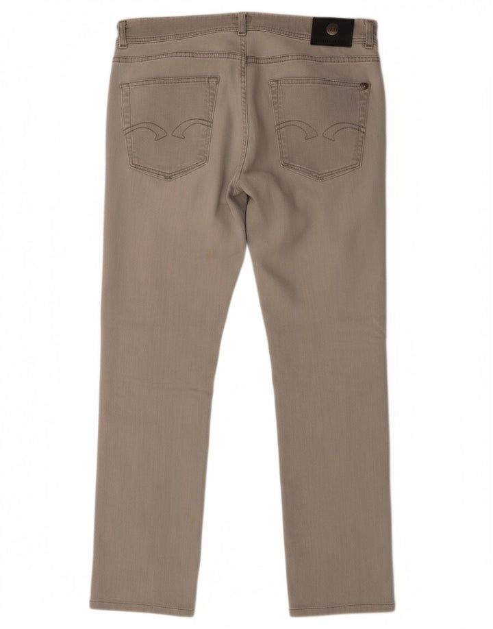 TRUSSARDI Mens Straight Jeans W36 L31 Grey Cotton