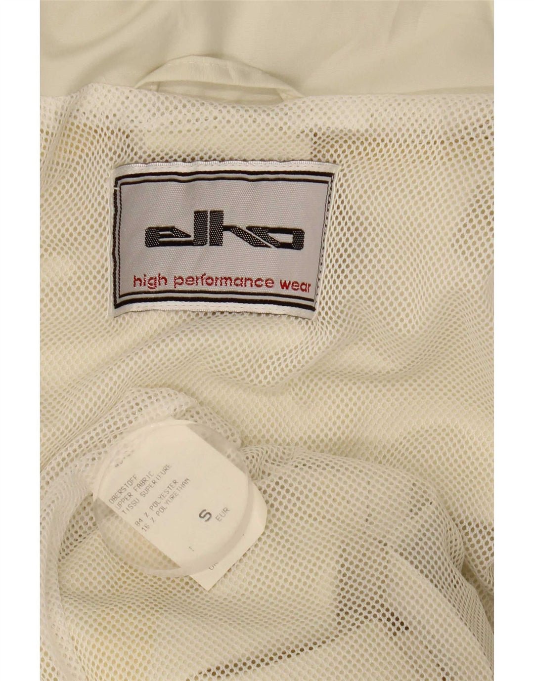 Elho Mens Hooded Loose Fit Rain Jacket UK 36 Small White Polyester