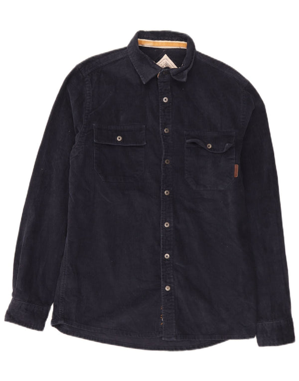 Saltrock Mens Corduroy Shirt Small Navy Blue Cotton