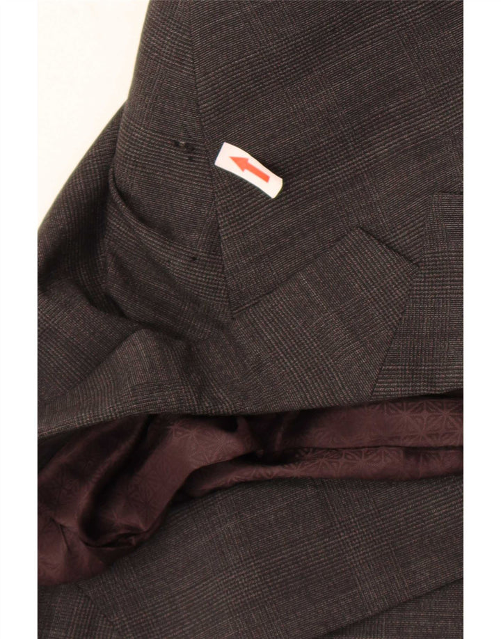 Мужской пиджак Marks & Spencer с двумя пуговицами, Великобритания, 46 XL, серая шерстяная клетка