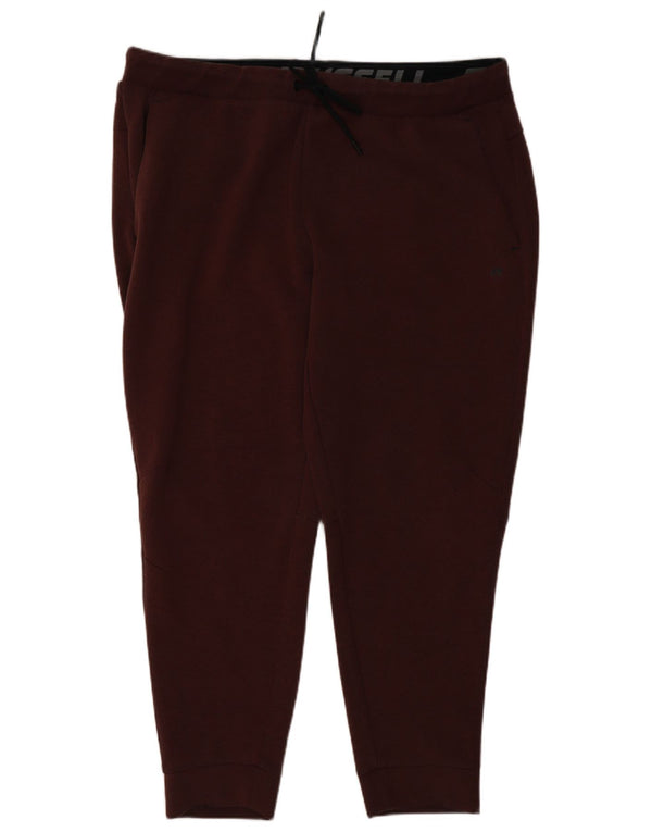 Russell Athletic Mens Tracksuit Trousers Joggers XL Burgundy Polyester