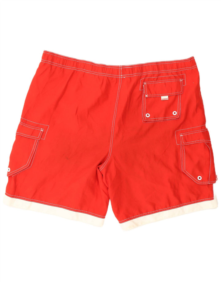 MOSSIMO Mens Swimming Shorts XL Red Colourblock Polyester
