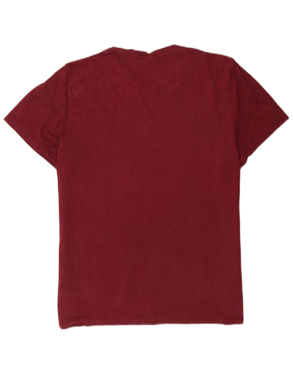 Jack Wills Mens Classic Fit T-Shirt Top Large Burgundy Cotton