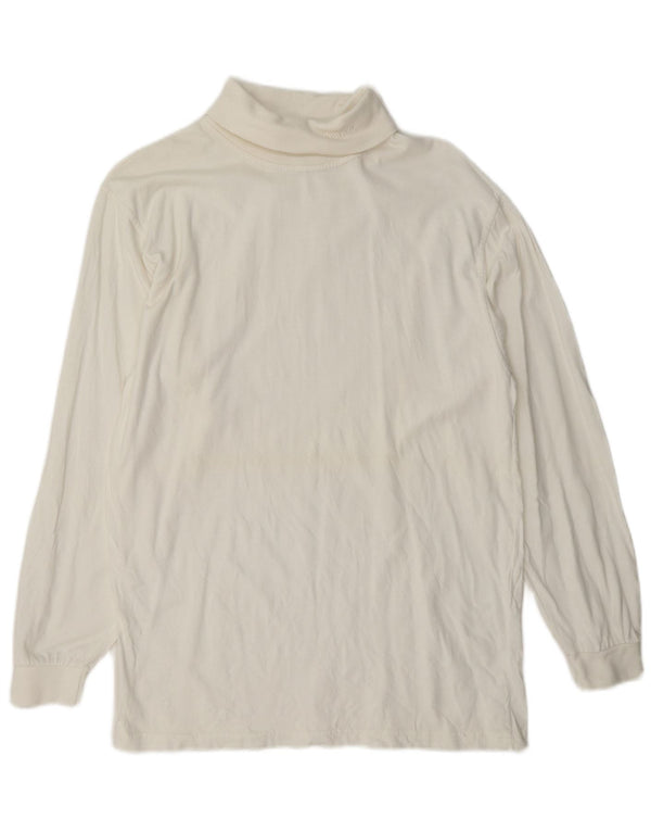Wrangler Mens Roll Neck Top Long Sleeve Medium White