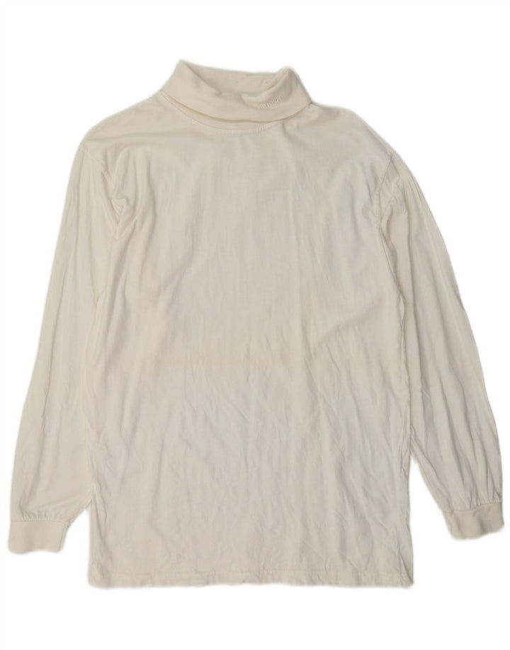 Wrangler Top con cuello vuelto y manga larga para hombre, color blanco mediano