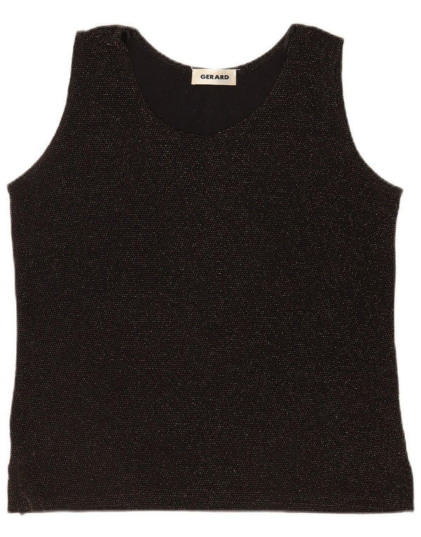 Gerard Womens Sleeveless Blouse Top UK 14 Medium Black Flecked