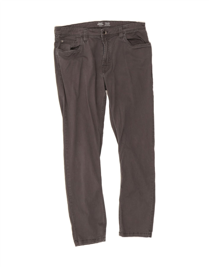 IZOD Mens Slim Straight Jeans W34 L32 Grey Cotton Vintage Izod and Second-Hand Izod from Messina Hembry 